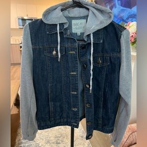 Jean and Sweatshirt Jacket - Size Small